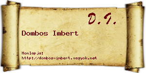 Dombos Imbert névjegykártya